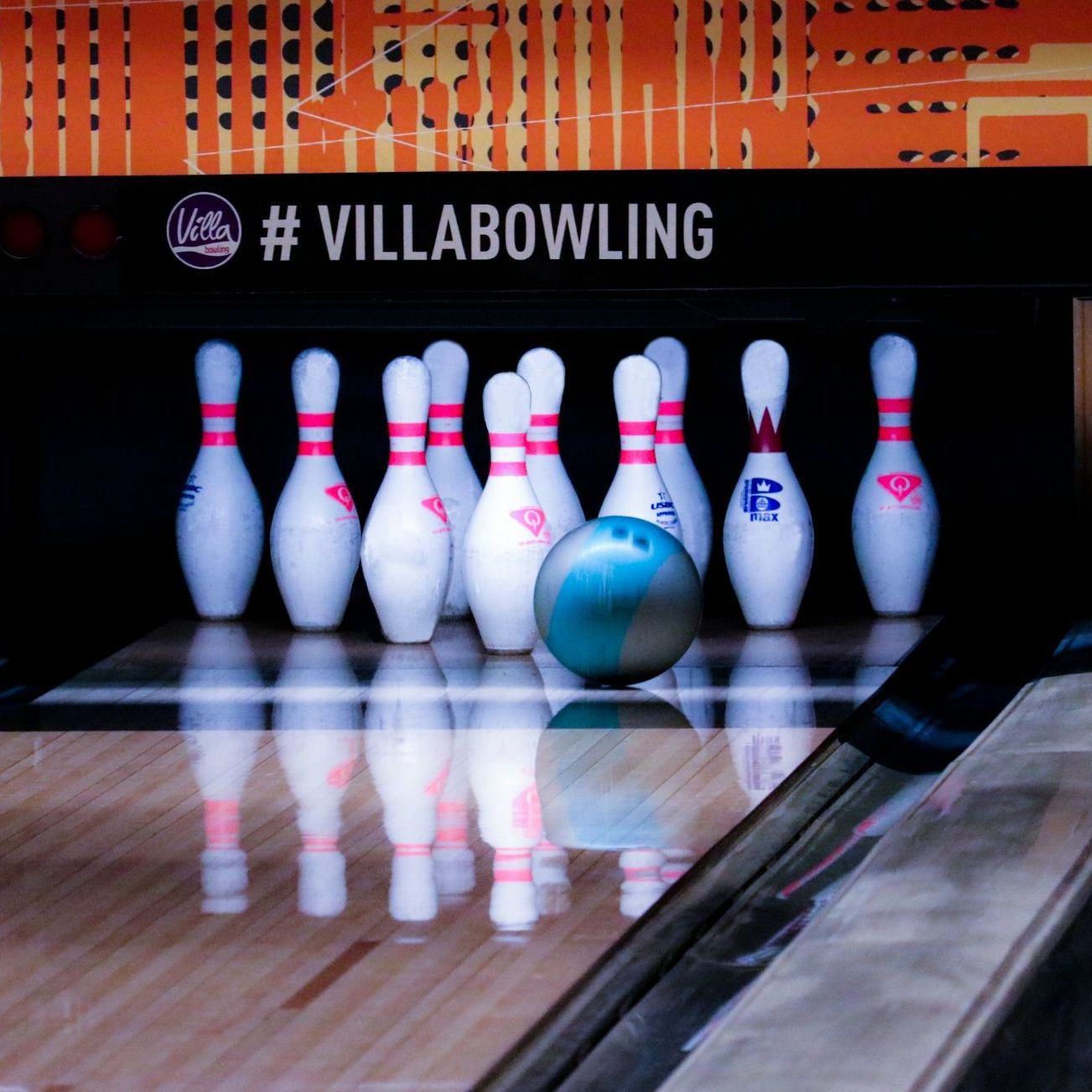 Pinos de boliche do Villa Bowling